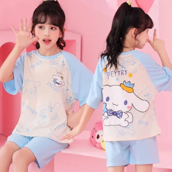 Bộ quần áo bé gái cotton ngắn tay Minion